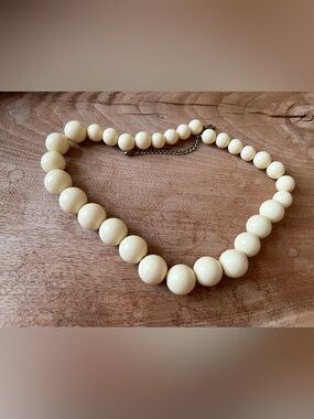 Ivory Beaded Statement Necklace - Women Jewelry